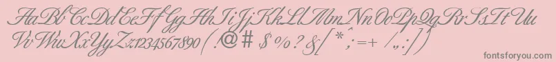 BestdbBold-Schriftart – Graue Schriften auf rosa Hintergrund