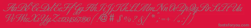 BestdbBold-Schriftart – Graue Schriften auf rotem Hintergrund
