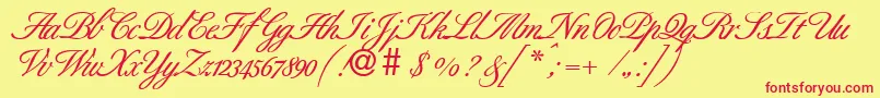 BestdbBold Font – Red Fonts on Yellow Background