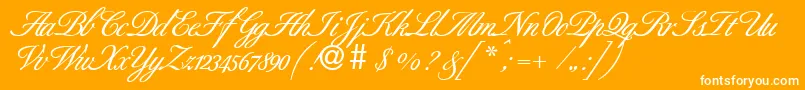 BestdbBold-Schriftart – Weiße Schriften auf orangefarbenem Hintergrund