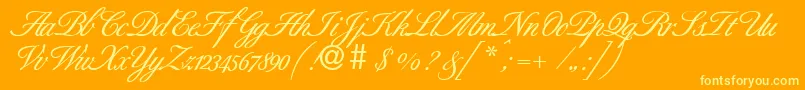 BestdbBold-Schriftart – Gelbe Schriften auf orangefarbenem Hintergrund