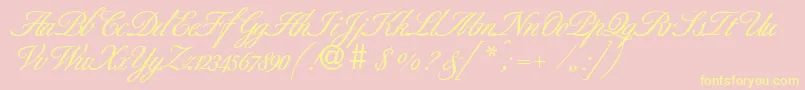BestdbBold Font – Yellow Fonts on Pink Background