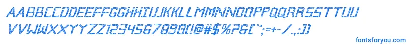 Шрифт Brokencyborgboldital – синие шрифты