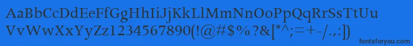 ApolloMt-Schriftart – Schwarze Schriften auf blauem Hintergrund
