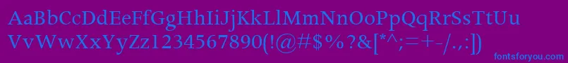 ApolloMt Font – Blue Fonts on Purple Background