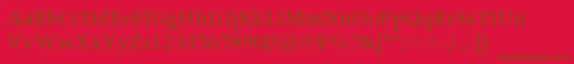 ApolloMt Font – Brown Fonts on Red Background