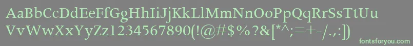 フォントApolloMt – 灰色の背景に緑のフォント