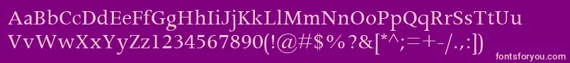 ApolloMt Font – Pink Fonts on Purple Background