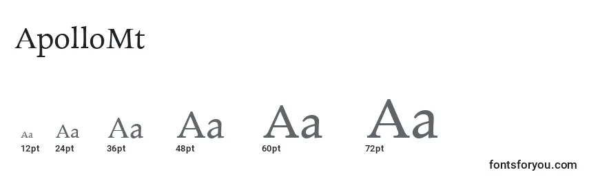 Размеры шрифта ApolloMt