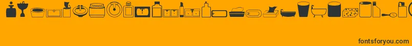 fuente Hygiene – Fuentes Negras Sobre Fondo Naranja