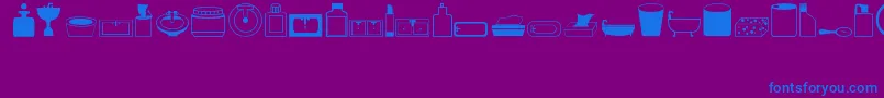 Hygiene Font – Blue Fonts on Purple Background