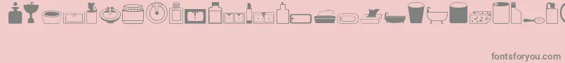 フォントHygiene – ピンクの背景に灰色の文字