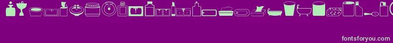 Hygiene Font – Green Fonts on Purple Background