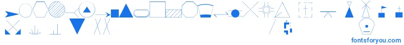 Police EsriIglFont20 – polices bleues sur fond blanc