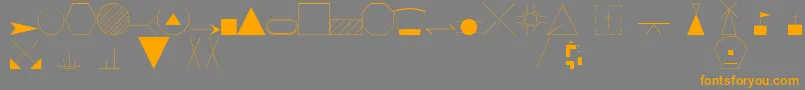 EsriIglFont20 Font – Orange Fonts on Gray Background