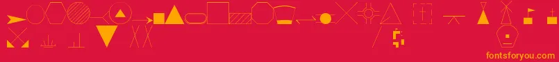 EsriIglFont20 Font – Orange Fonts on Red Background
