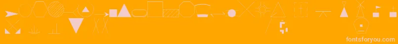 Fonte EsriIglFont20 – fontes rosa em um fundo laranja