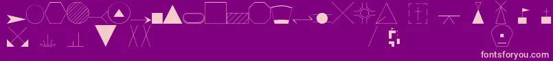 EsriIglFont20 Font – Pink Fonts on Purple Background