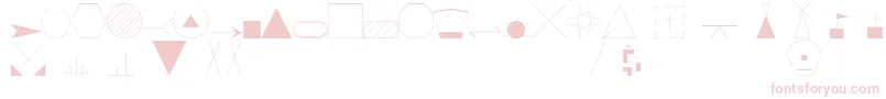EsriIglFont20-Schriftart – Rosa Schriften auf weißem Hintergrund