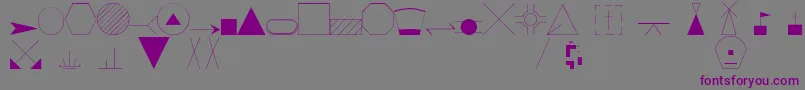 EsriIglFont20 Font – Purple Fonts on Gray Background