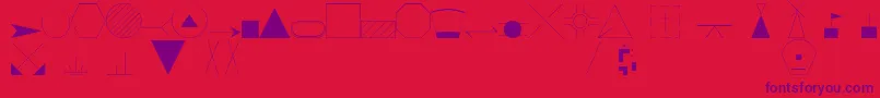 EsriIglFont20 Font – Purple Fonts on Red Background