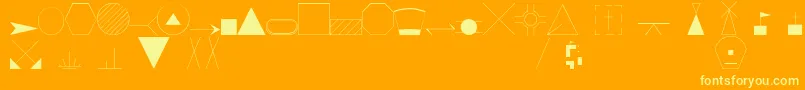 Шрифт EsriIglFont20 – жёлтые шрифты на оранжевом фоне