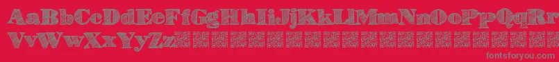 Highlines Font – Gray Fonts on Red Background