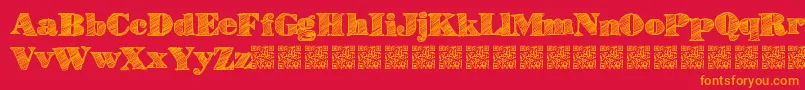 Highlines Font – Orange Fonts on Red Background