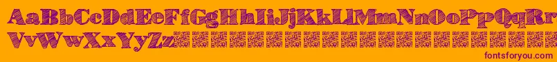 Highlines Font – Purple Fonts on Orange Background