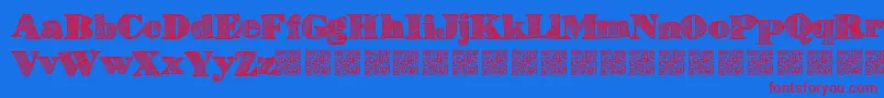 Highlines Font – Red Fonts on Blue Background