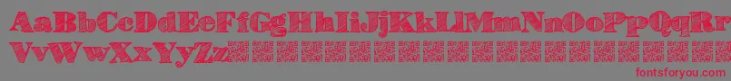 Highlines Font – Red Fonts on Gray Background