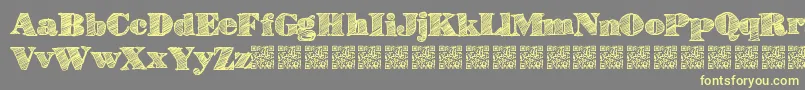 Highlines-Schriftart – Gelbe Schriften auf grauem Hintergrund