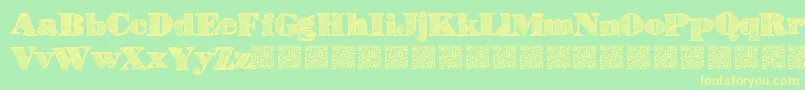 Highlines-Schriftart – Gelbe Schriften auf grünem Hintergrund