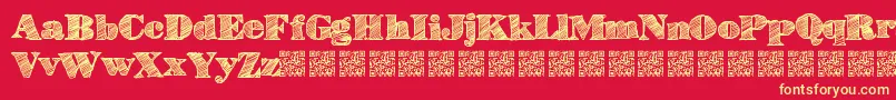 Highlines Font – Yellow Fonts on Red Background