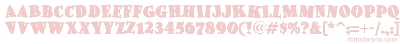 Pleasinglyplumpnf Font – Pink Fonts on White Background