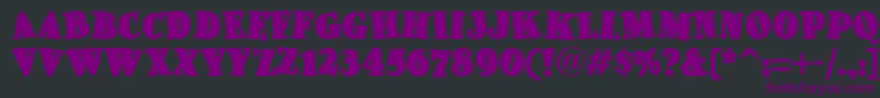 Шрифт Pleasinglyplumpnf – фиолетовые шрифты на чёрном фоне