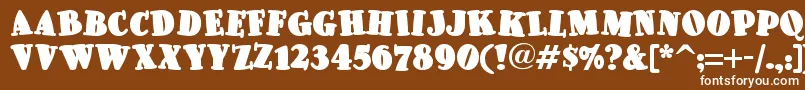 Pleasinglyplumpnf Font – White Fonts on Brown Background