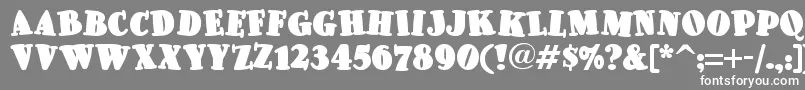 Шрифт Pleasinglyplumpnf – белые шрифты на сером фоне