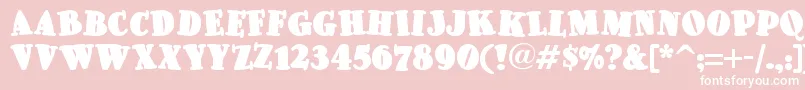 Pleasinglyplumpnf Font – White Fonts on Pink Background