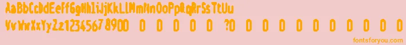 VГҐldtkt Font – Orange Fonts on Pink Background