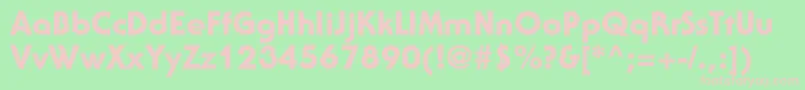 フォントSerifgothicstdHeavy – 緑の背景にピンクのフォント