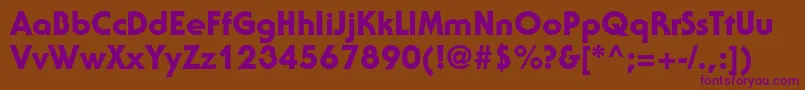SerifgothicstdHeavy Font – Purple Fonts on Brown Background