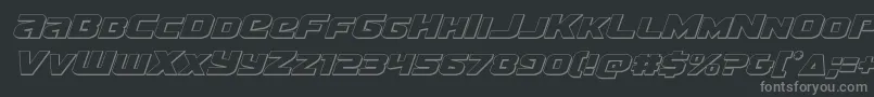 Terran3Dital Font – Gray Fonts on Black Background