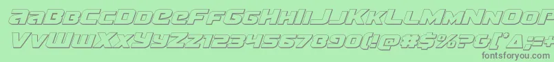 Шрифт Terran3Dital – серые шрифты на зелёном фоне
