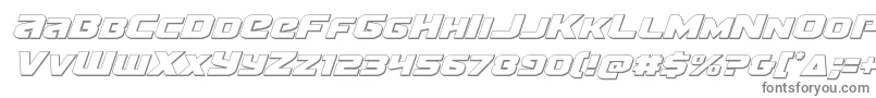Terran3Dital-Schriftart – Graue Schriften auf weißem Hintergrund