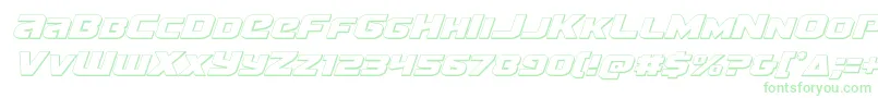 Terran3Dital Font – Green Fonts on White Background
