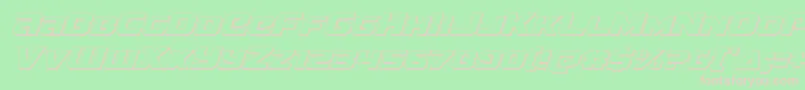 Terran3Dital Font – Pink Fonts on Green Background