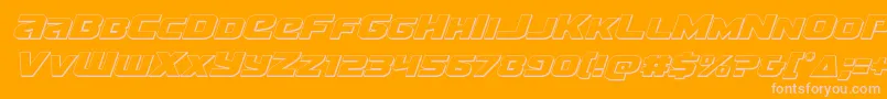 Terran3Dital Font – Pink Fonts on Orange Background