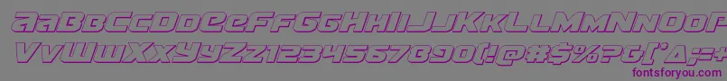 Terran3Dital Font – Purple Fonts on Gray Background