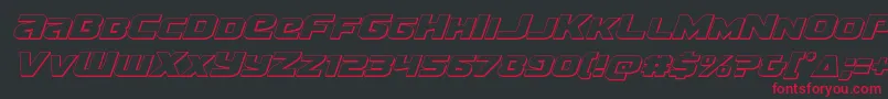 Terran3Dital Font – Red Fonts on Black Background